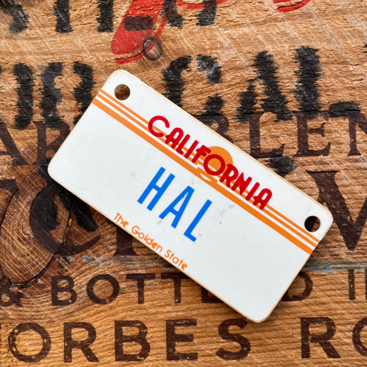 【1980’s USA vintage】Nameplate magnet HAL