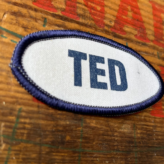 【USA vintage】Name Tag Patch TED