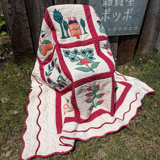 【USA vintage】Handmade Patchwork Quilt Baltimore