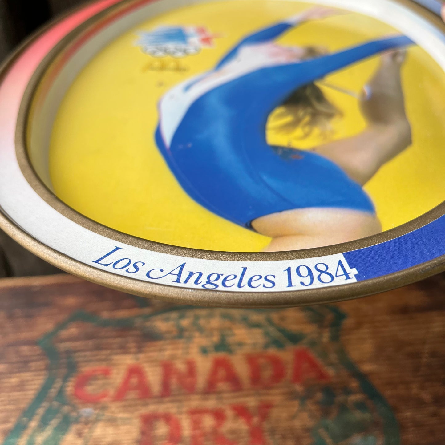 【USA vintage】80s Los Angeles Olympic × McDonald Oval Tin Plate (rhythmic gymnastics)