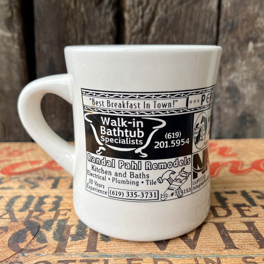 【USA vintage】Perry's Cafe Advertisement Mug Cup