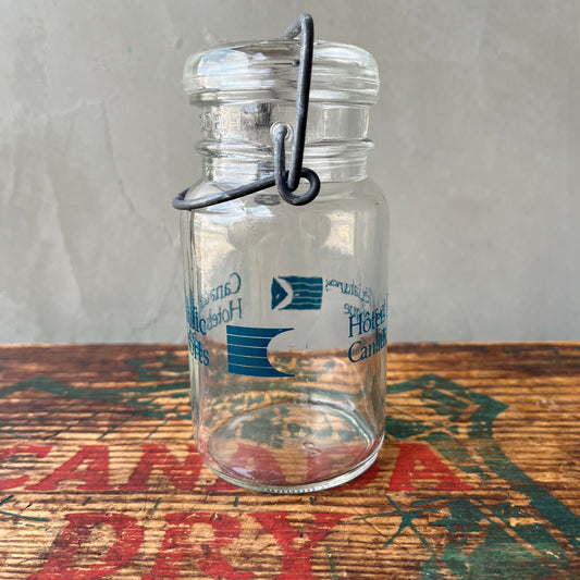 【USA vintage】Canadian Pacific Hotels & Resort ガラスジャー