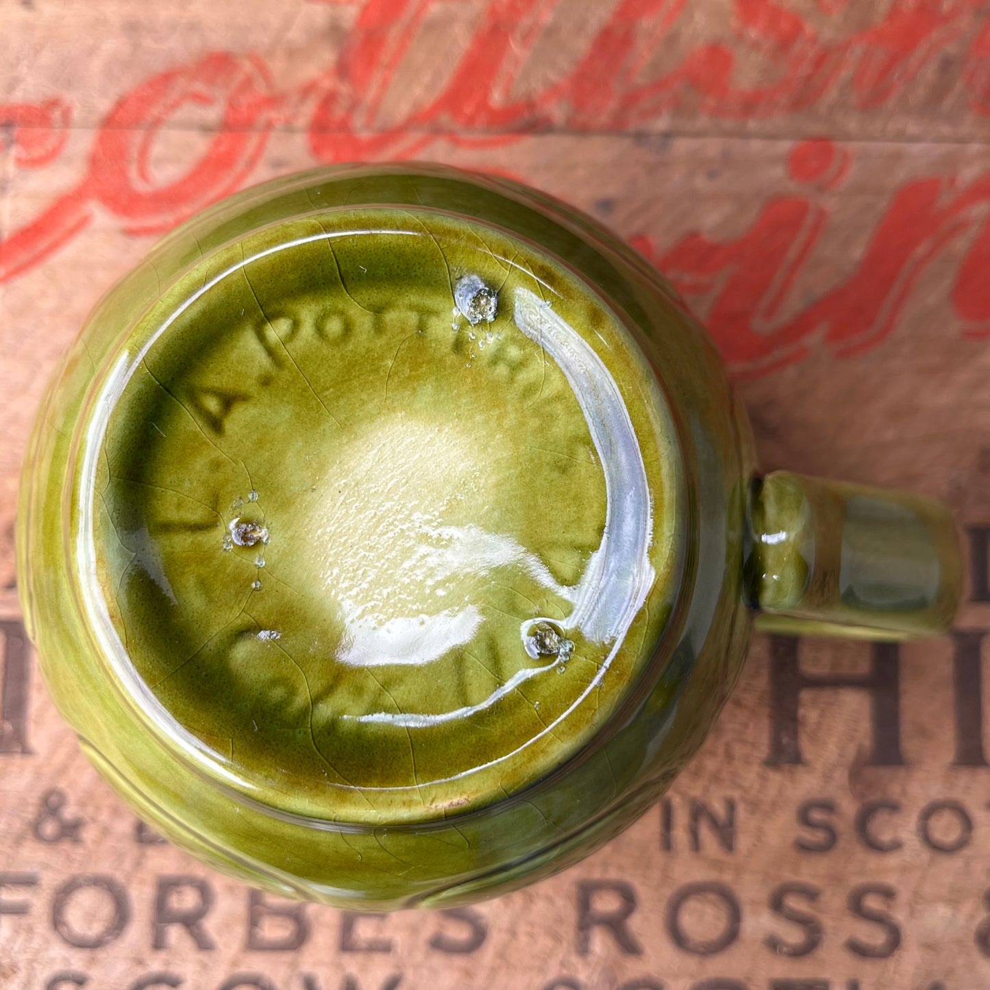 【USA vintage】Los Angeles Pottery Green Mug