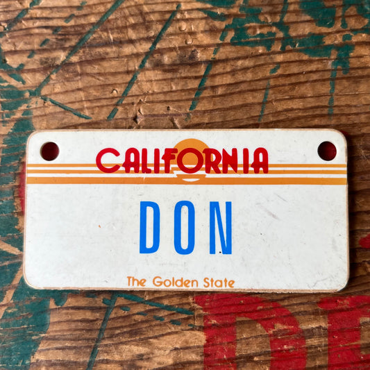 【1980’s USA vintage】Nameplate magnet DON