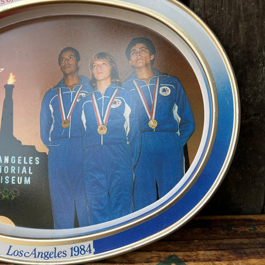 【USA vintage】80s Los Angeles Olympic × McDonald Oval Tin Plate (Medal )