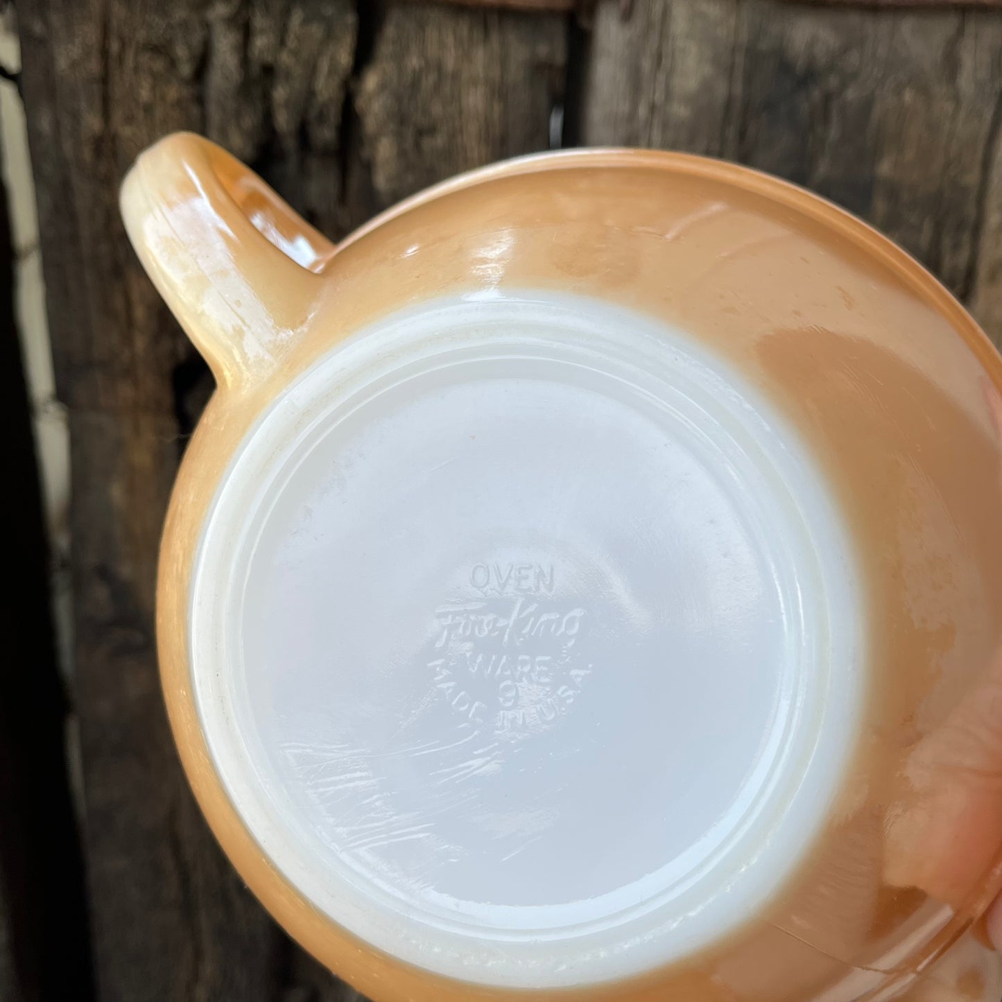 【USA vintage】Fire-King Peach Luster Butter Bowl