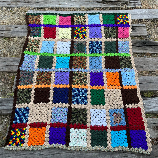 【USA vintage】Granny Blanket Square Motif