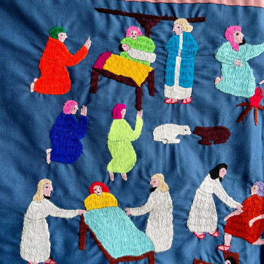 【USA vintage】Hmong Story Cloth