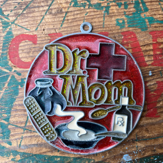 【USA vintage】stained glass Dr. Mom