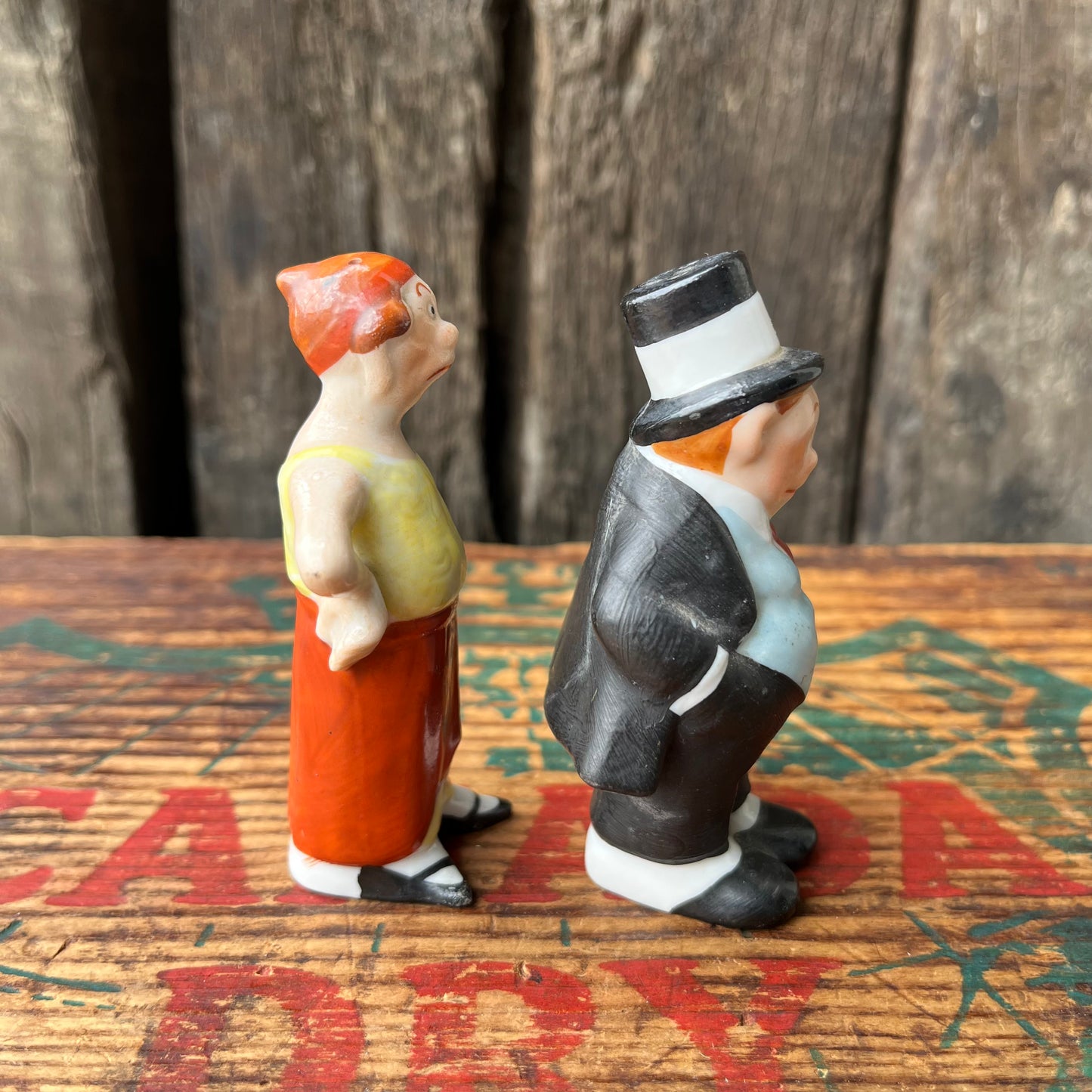 【50s USA vintage】Maggie & Jiggs Salt and Pepper