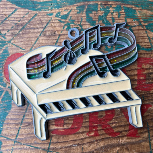 【USA vintage】stained glass PIANO