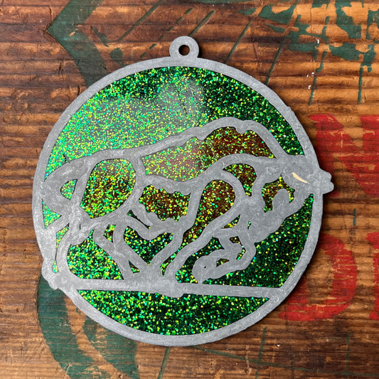 【USA vintage】stained glass Bull