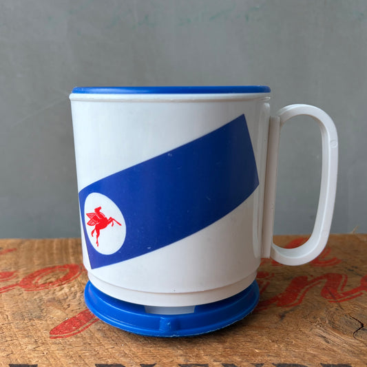 【USA vintage】Mobil Oil Plastic Travel Mug