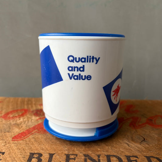 【USA vintage】Mobil Oil Plastic Travel Mug