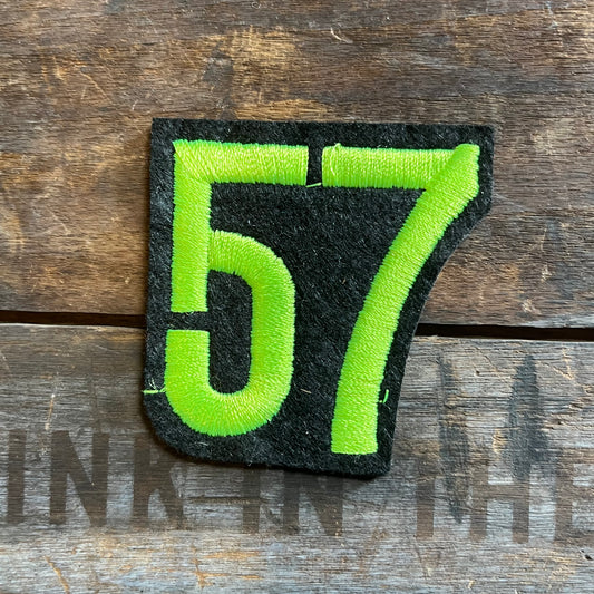 【USA vintage】ワッペン 57 きみどり 蛍光イエロー