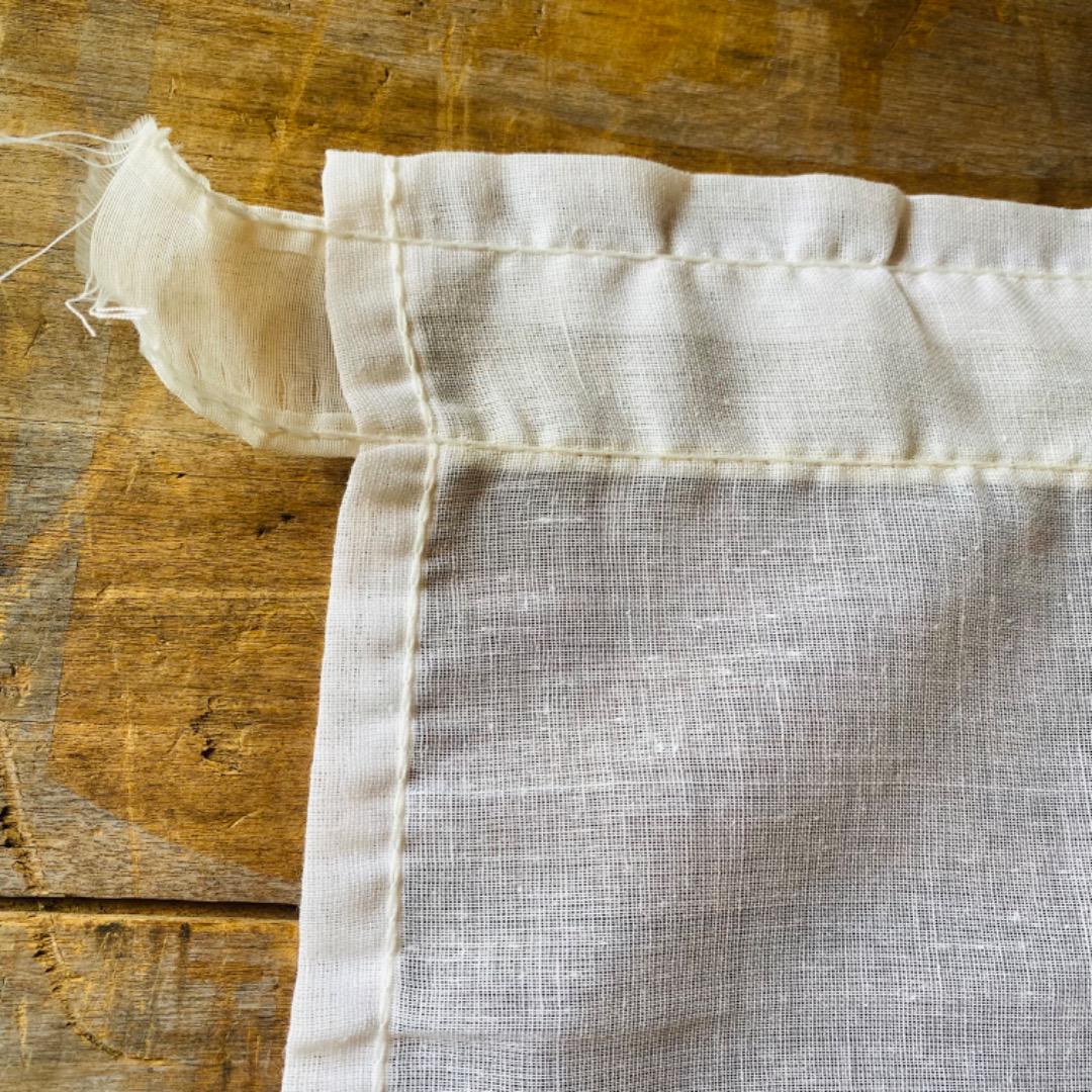 【USA vintage】カフェカーテン 花柄 野菜 きのこ