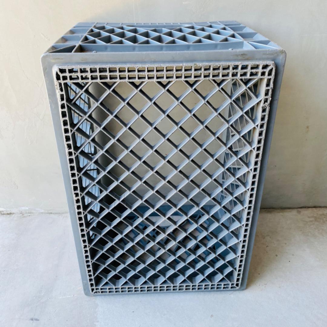 【USA vintage】milk crate コンテナ グレー