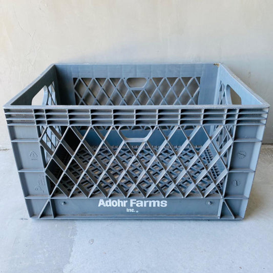 【USA vintage】milk crate コンテナ グレー