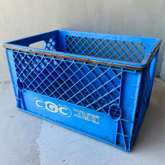 【USA vintage】milk crate コンテナ ブルー