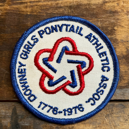 【USA vintage】ワッペン DOWNEY GIRLS PONYTAIL ATHLETIC ASSOCIATION