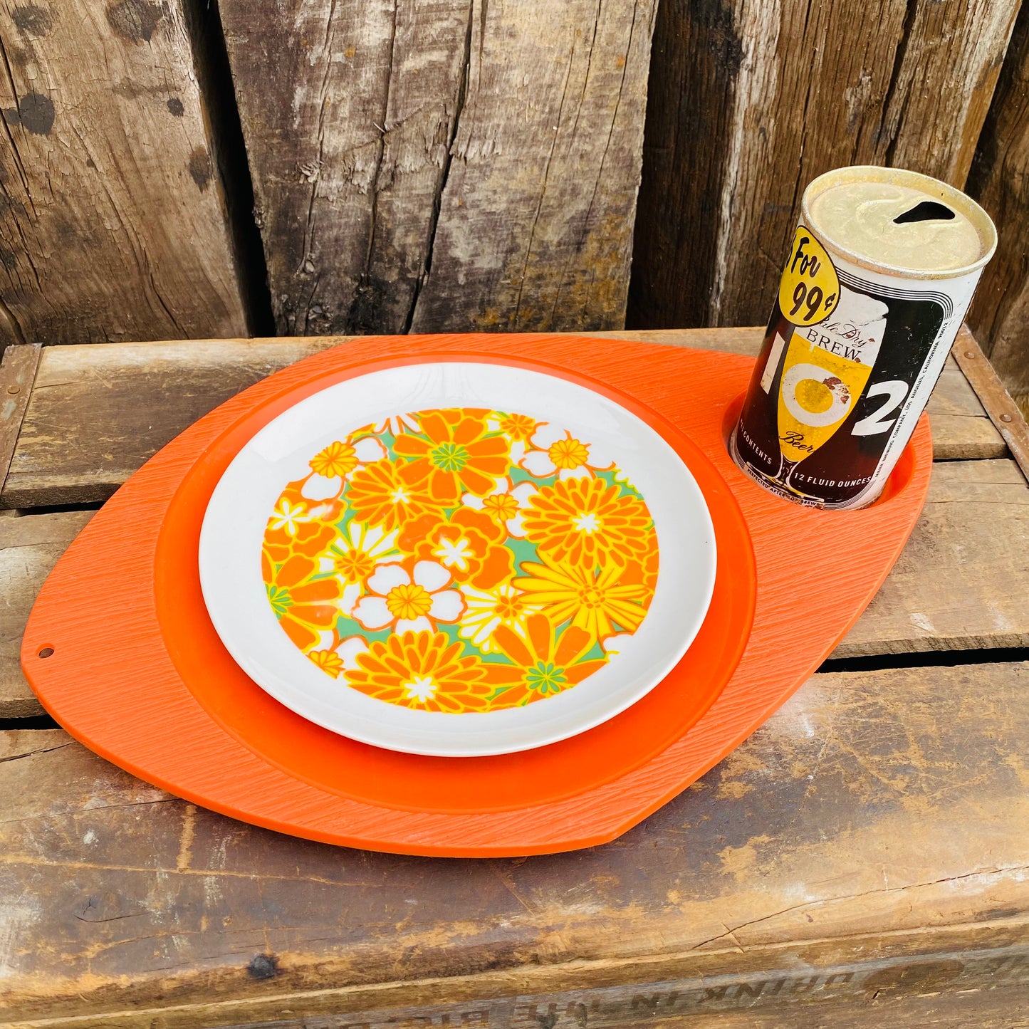 【1970s USA vintage】plate&drink holder 2
