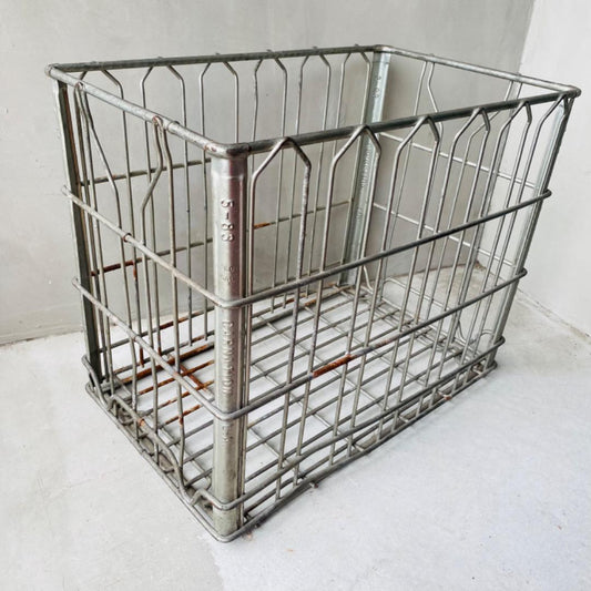 【USA vintage】iron wire basket 鉄 カゴ ③