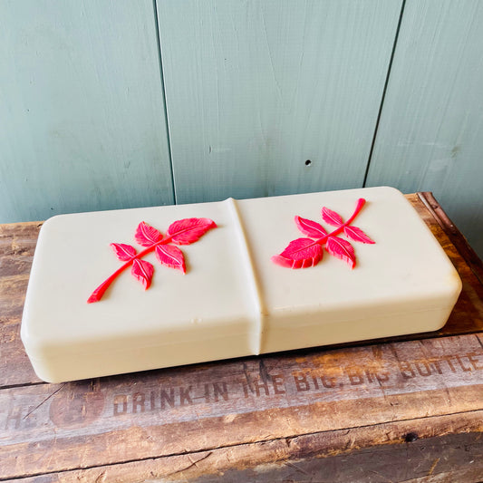 【50’s USA vintage】リーフ柄 小物入れ