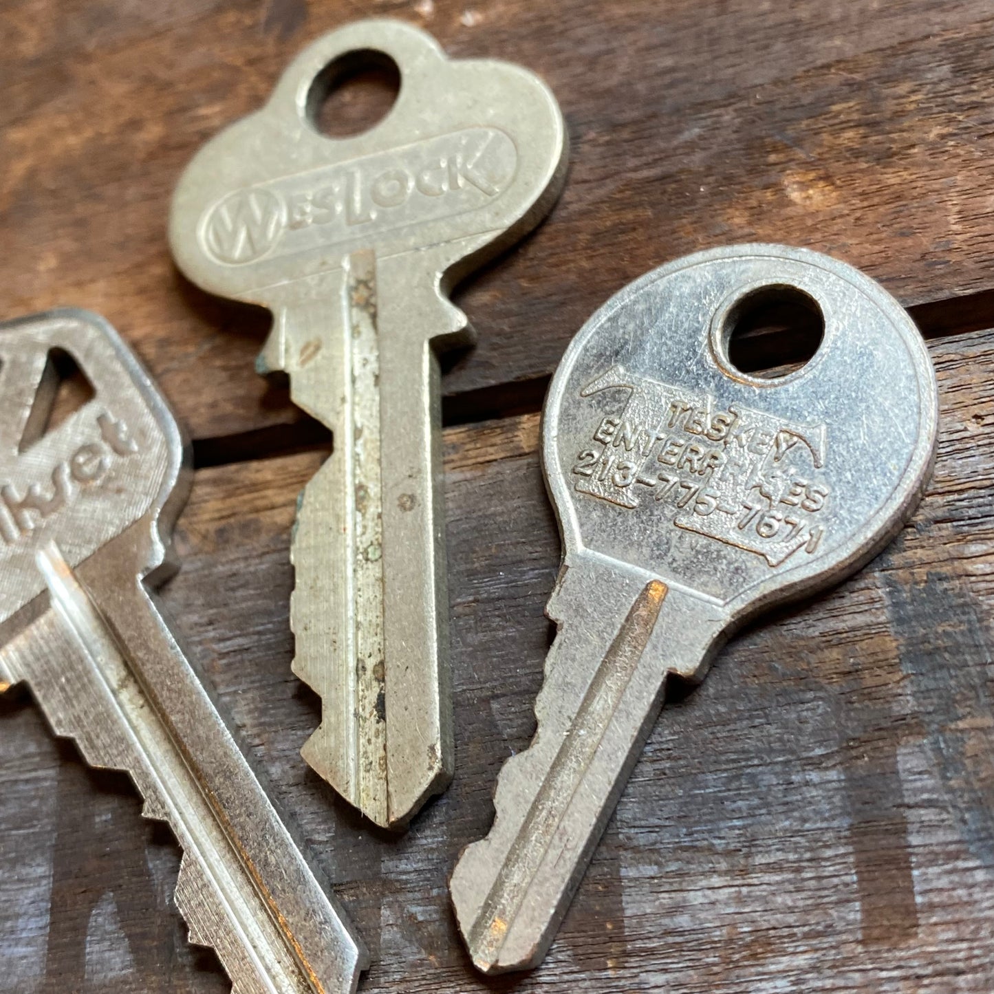 【USA vintage】鍵3本セット キー アンティーク ①