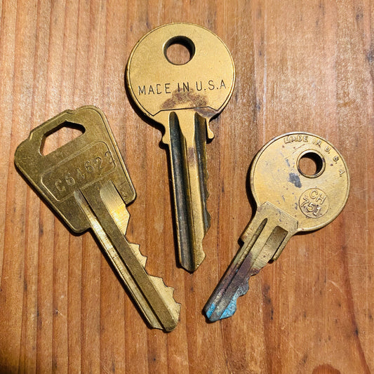 USA アメリカ ビンテージ 雑貨 鍵 3本セット キー アンティーク ④