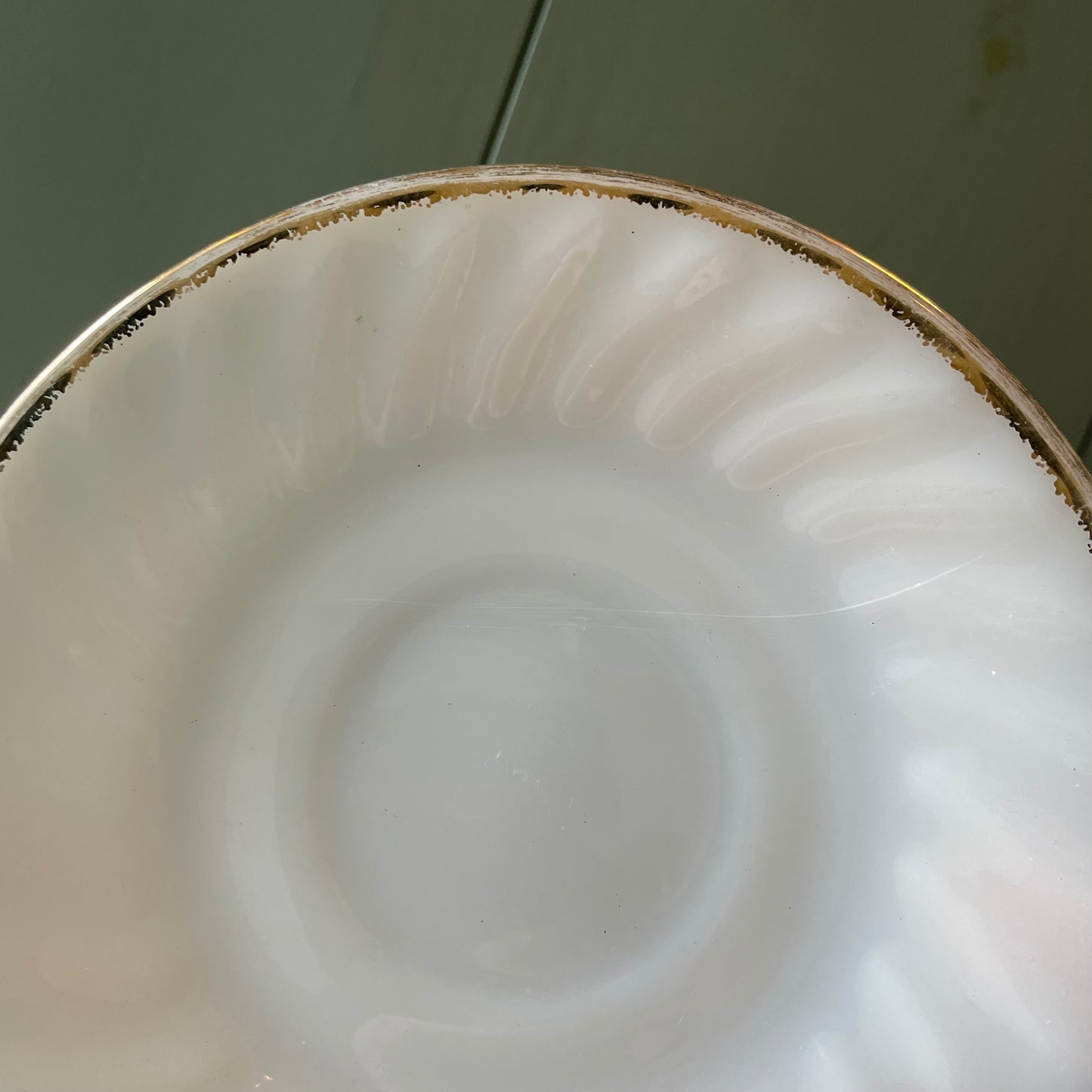 【USA vintage】FIREKING スワール ゴールドリム カップ&ソーサー③