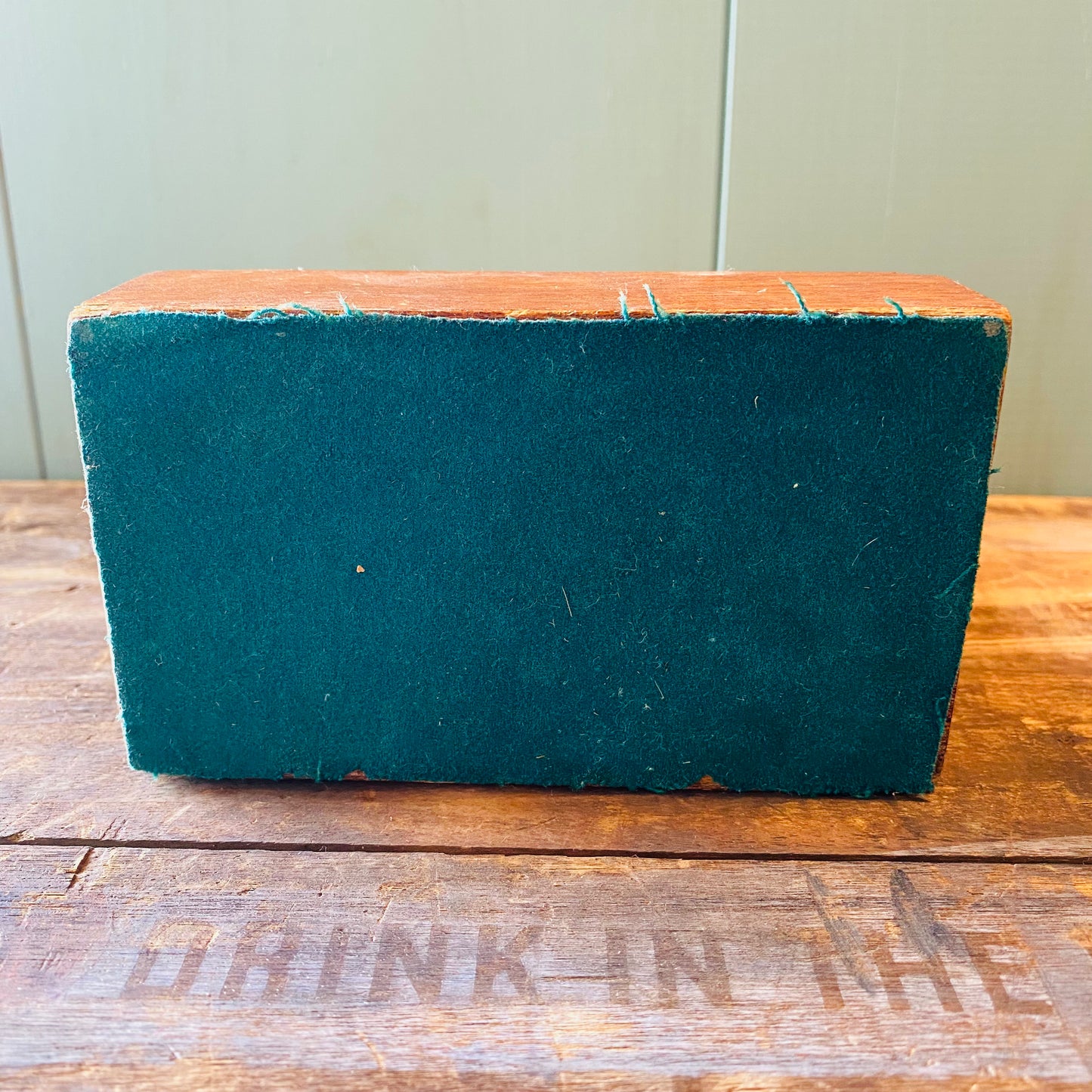 【USA vintage】キノコのタイル 木製 置物 ディスプレイ