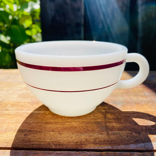 【1970s USA vintage】 CORNING マグカップ バーガンディバンド