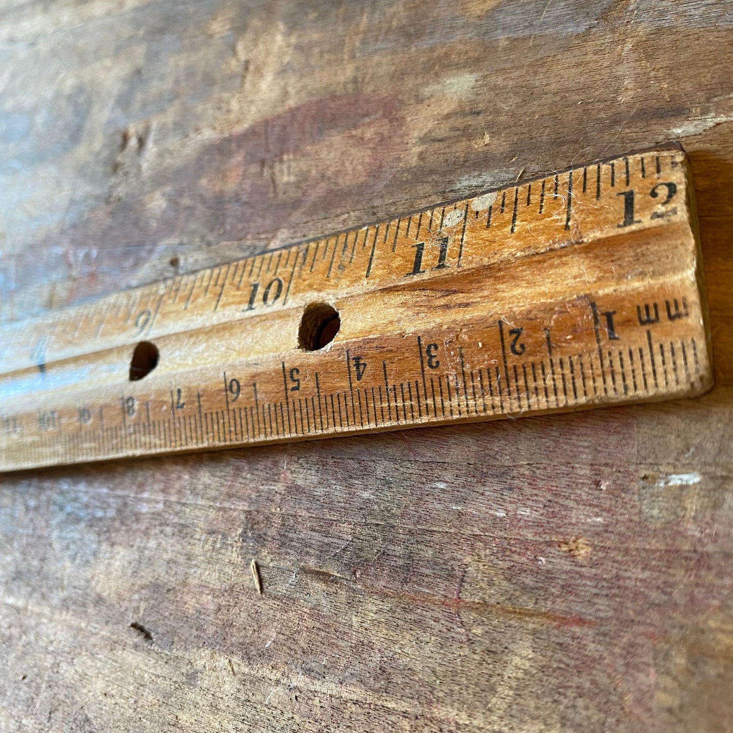 【USA vintage】ルーラー ものさし 木製