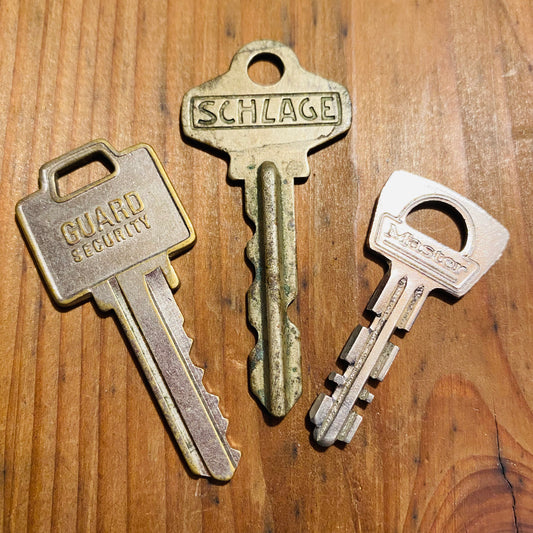 USA アメリカ ビンテージ 雑貨 鍵 3本セット キー アンティーク ①