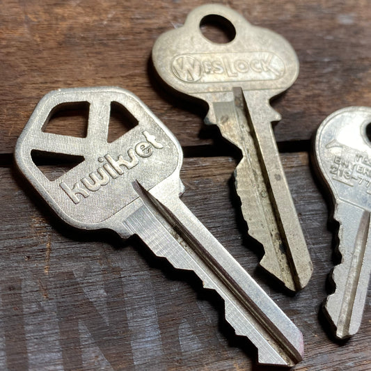 【USA vintage】鍵3本セット キー アンティーク ①
