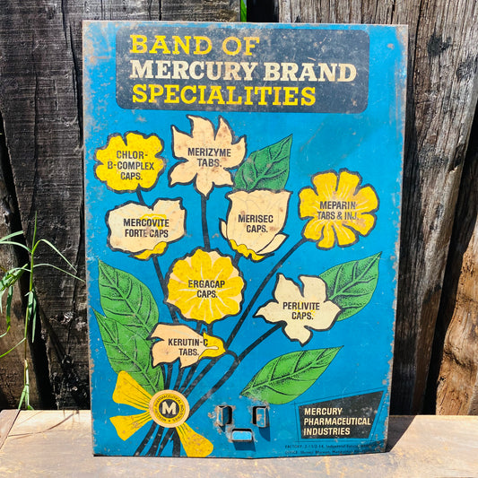 【USA vintage】metal sign メタルサイン 看板 花