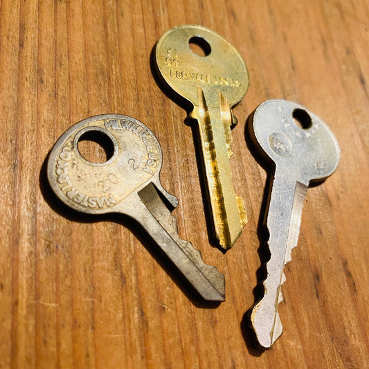 USA アメリカ ビンテージ 雑貨 鍵 3本セット キー アンティーク ⑥