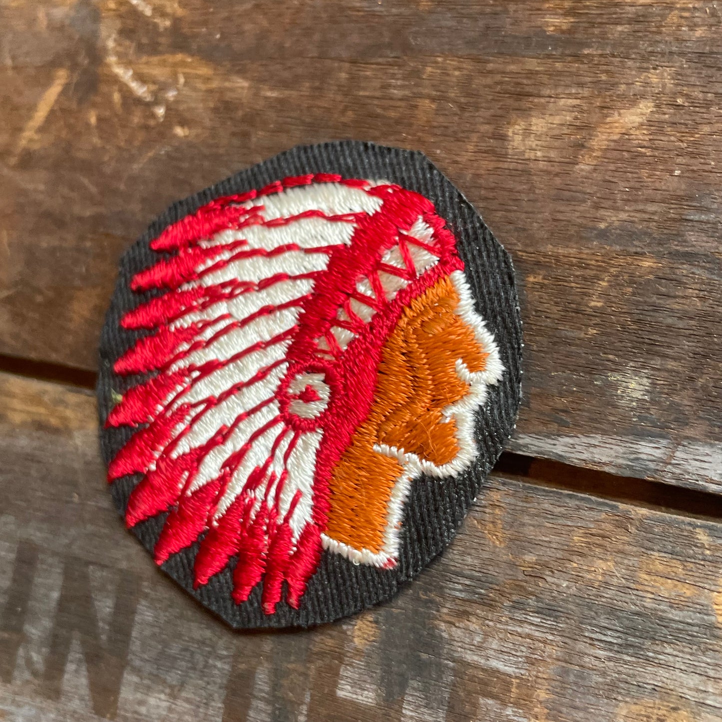 【USA vintage】ワッペン インディアン ネイティブアメリカン