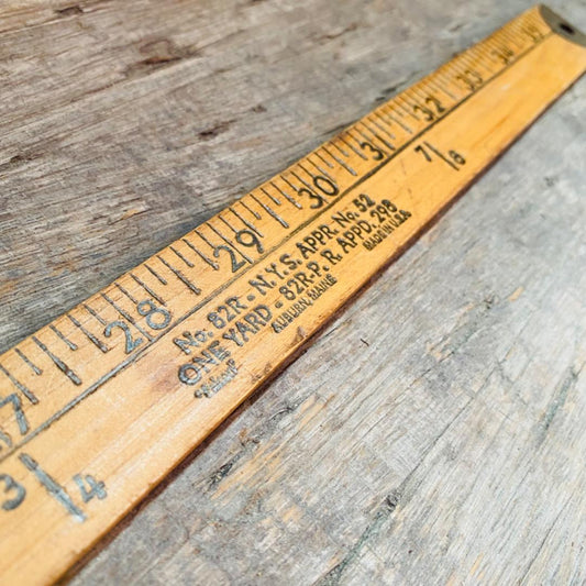 【USA vintage】木製 スケール ルーラー ものさし 2