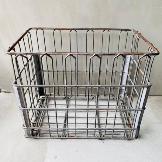 【USA vintage】iron wire basket 鉄 カゴ ①