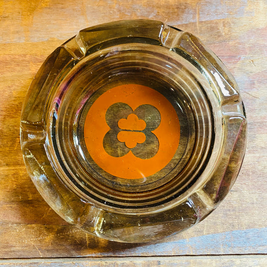 【USA vintage】灰皿 花 オレンジ