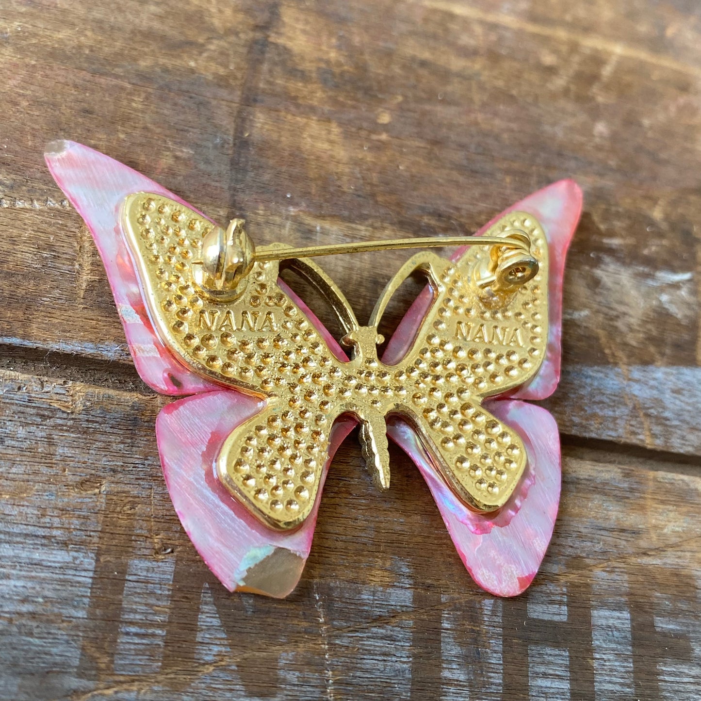 【vintage】NANA butterfly brooch 蝶々 ブローチ