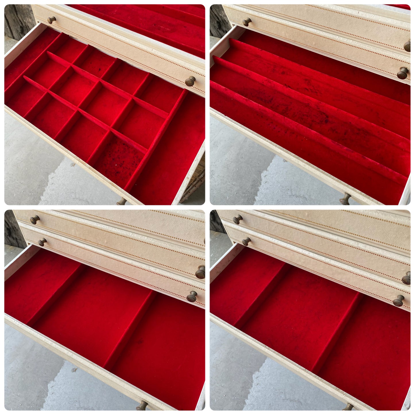 【USA vintage】MELE ジュエリーBOX 白