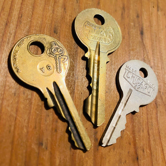 USA アメリカ ビンテージ 雑貨 鍵 3本セット キー アンティーク ②