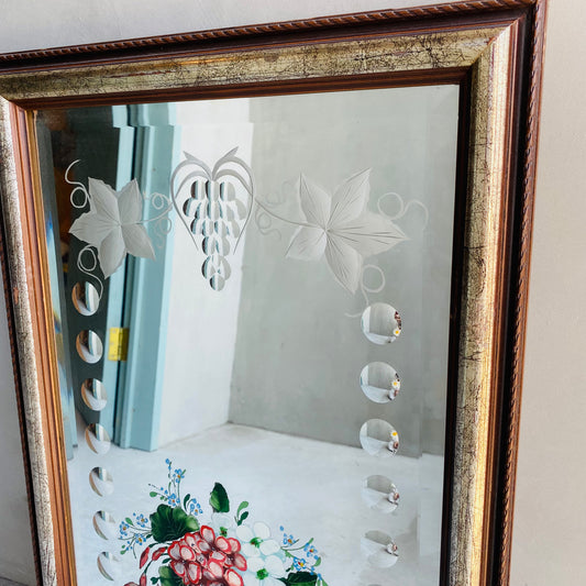 【1910s-1930s 】英国アンティーク ジプシーミラー フクシア