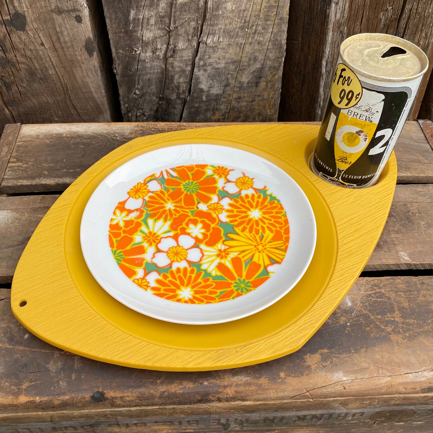 【1970s USA vintage】plate&drink holder