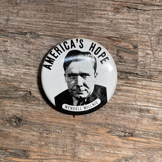 【USA vintage】缶バッジ AMERICA’S HOPE ウェンデル・ウィルキー