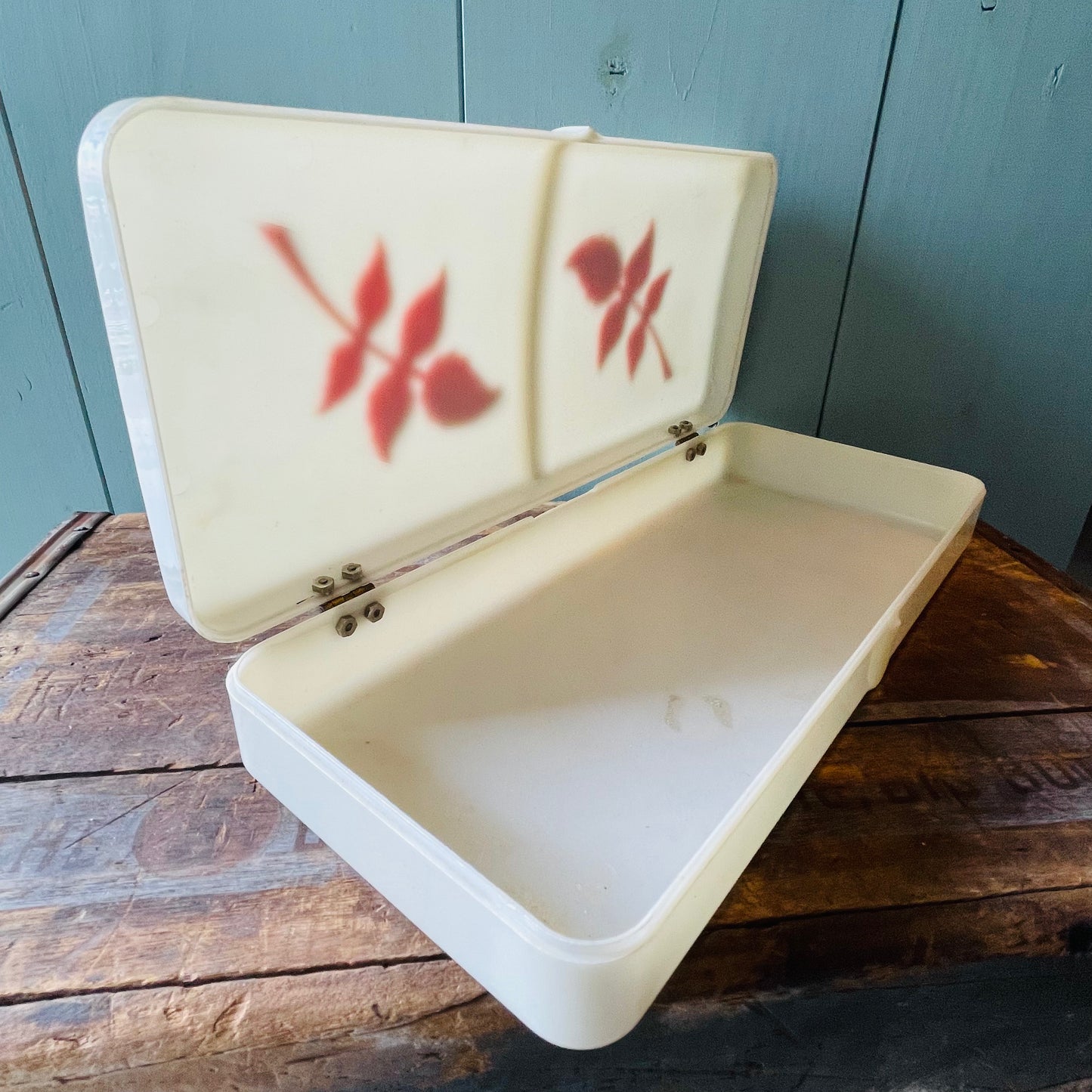 【50’s USA vintage】リーフ柄 小物入れ