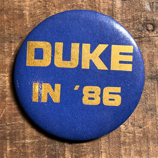 【USA vintage】缶バッジ DUKE IN ‘86