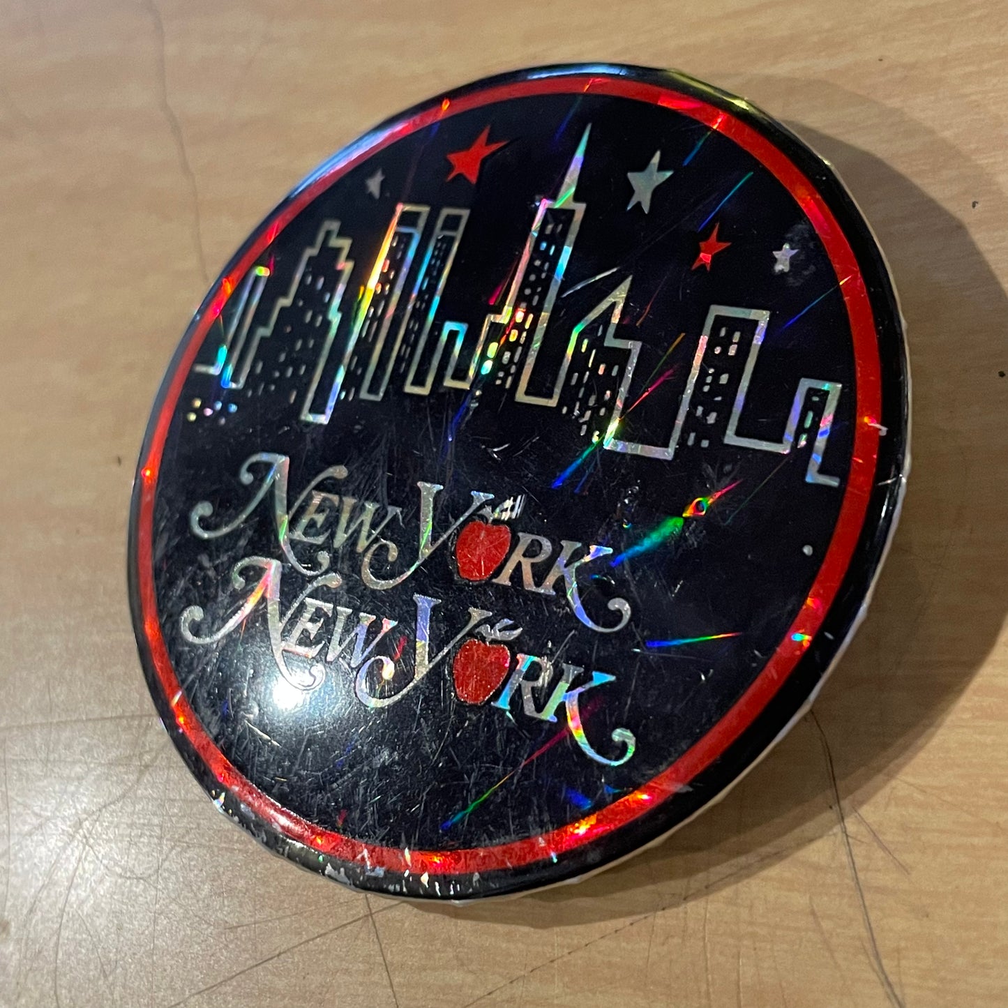 【USA vintage】缶バッジ NEW YORK NEW YORK